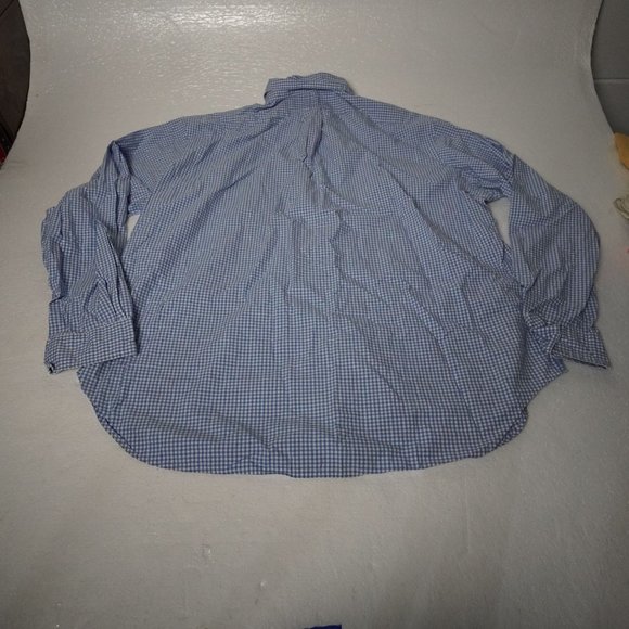 Ralph Lauren long sleeve button down check shirt, men's size L cotton black type Vintage Second Hand